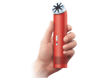 Mini ventilador - Dyson HushJet™ Cool, 3 en 1, Bateria, Carga USB-C, Potencia 40 W, 5 Velocidades+ modo Boost, Carnelian/Sky