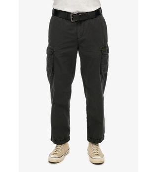 Superdry para hombre. M7011389A Pantalón cargo ligero Parachute negro (36/32), Casual, Algodón
