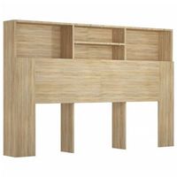 mueble cabecero cama  panel de cabecera color roble sonoma 160x19x1035 cm