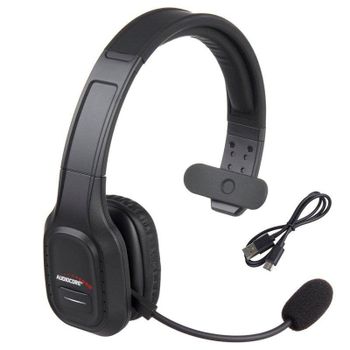 Auriculares Audiocore 74452 inalámbricos Bluetooth con reducción de ruido, micrófono boom, uso música, color rojo
