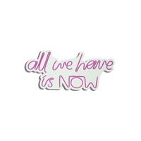 iluminacion led decorativa de plastico all we have is now rosa 26x57x2 cm