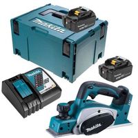 makita 18 v li-ion 5 ah 82 mm planer - 2 baterias cargador maletin - dkp180rtj