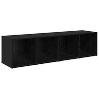 conjunto de mueble de tv 2 uds  mueble de salon  gabinete de tv roble negro 37 x 35 x 72 cm
