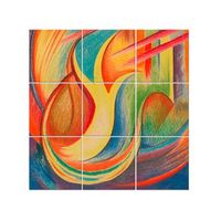 legendarte - panel decorativo multiple extasis - karl wiener cm 150x150 9 paneles