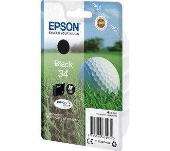 EPSON 34 Golf Ball Black Ink Cartridge, Black