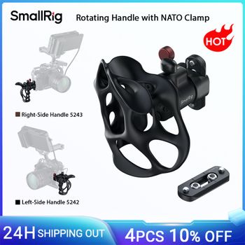 Mango giratorio SmallRig lado derecho/izquierdo con abrazadera NATO, empuñadura líquida serie 