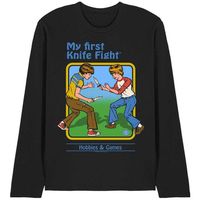 steven rhodes camiseta manga larga my first knife fight para hombre