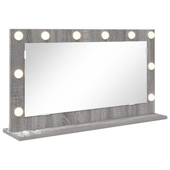 Espejo De Tocador Rectangular Gris Sonoma 80 X 45 X 18 Cm Vidaxl