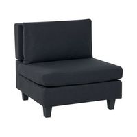 sillon de tela modulo 1 plaza acolchado con cojin negro unstad