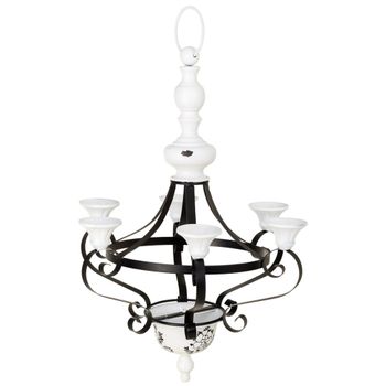 Candelabro de metal negro 52x46x67/75h cm