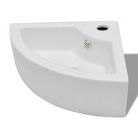 lavabo de bano moderno  lavabo con rebosadero blanco 45x32x125 cm