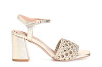sandalias con parte superior perforada light gold 37