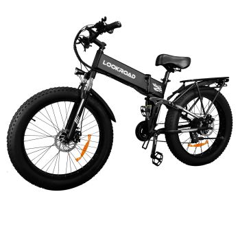 LOOKROAD L26 Bicicleta eléctrica, batería de 48V 15Ah, motor de 1000W, velocidad máxima recomendada de 25 km/h, sensor d