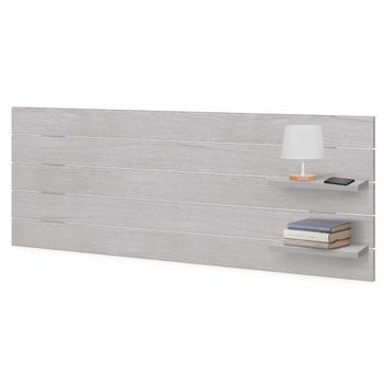 Dhome Cabecero Con Estantes De Madera Reciclada Dm Colgante Pared Estilo Palet Horizontal 135x46cm Cama Vintage Nordico (135cm, Ártico)