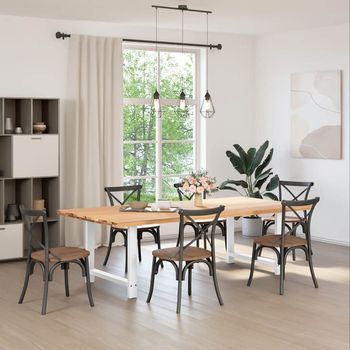 Patas De Mesa De Centro Acero Blanco 2 Uds | Patas Para Mesa 90x(72-73) Cm