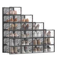 cajas para zapatos transparentes transparente  negro  18