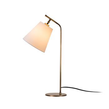 Lámpara De Mesa Salihini-mr-622 Vintage Blanco Metal 16x28x67 Cm