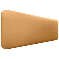 dhome cabecero tapizado liso redondeado polipiel para pared acusticos cabeceros absorbentes cabezal cama dormitorio dorado 145cm