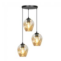 lampara colgante domos ambar 3 luces