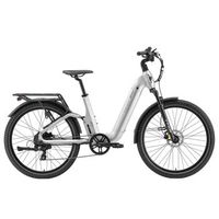 bicicleta electrica ttgo e-suvo 48v 15ah sensor de par 275r urbana y de montana plateada