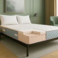 colchon 140x190 cm en espuma hipoalergenica y memory foam altura 22 cm  hipoalergenico y antipolillas  producto en italia