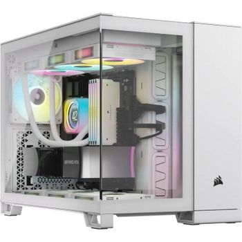 Torre Corsair 2500X Blanco Micro-ATX Vidrio Templado 2x USB 3.2 Gen1 1x USB 3.2 Gen2