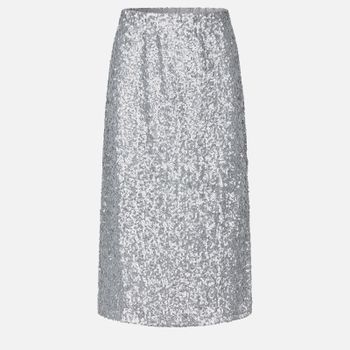 Stine Goya Straight Sequinned Midi Skirt - S
