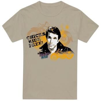 Happy Days Camiseta Chicks Ride Free para hombre