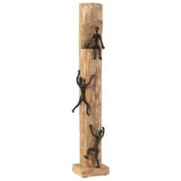 figurinas negras de madera natural 13x145x755 cm