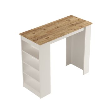 Mesa alta estilo yurupa 120 cm pino- blanco
