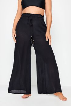 Pantalones Negros Anchos De Playa, Mujer Curvy Y Tallas Grandes, Yours