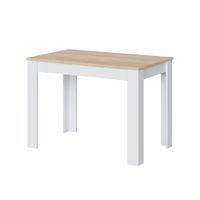 mesa de comedor melamina blanco artik - roble canadian