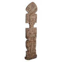 escultura tribal madera natural