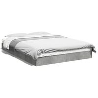 cama matrimonial  cama para adultos  estructura de cama madera de ingenieria gris hormigon 140x200cm