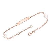 pulsera de mujer con elementos de corazon de oro rosa