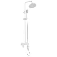 juego de ducha de laton blanco mate funcion de lluvia acabado brillante moderno glamour gurara