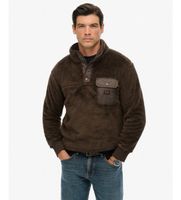 superdry para hombre m2014258a polar high pile fleece half zip marron m casual poliester