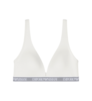 Emporio Armani para mujer. EW000436_AF19026 Sujetador Logo Band blanco (M), Homewear, Algodón