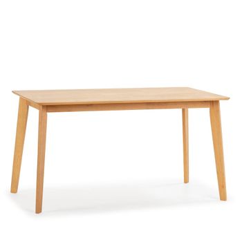 Mesa de comerdor 140x80 cm color roble, madera maciza