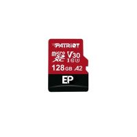 tarjeta microsdxc patriot ep a2 128 gb clase 10 u3 v30 negra roja con proteccion escritura