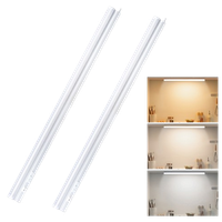 aigostar luz led cocina con interruptor 18w luces armarios 3000k4000k6500k 230v regleta led bajo armarios para cocina vestidor armario 11783423mm 2 pcs