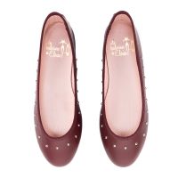 bailarina piel burdeos tachas