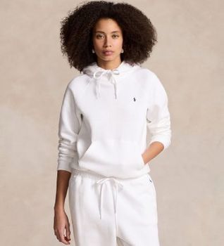 Polo Ralph Lauren para mujer. 211943007001 Sudadera casual blanco (L), Algodón