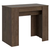 consola extensible 90x48308 cm efecto madera nogal