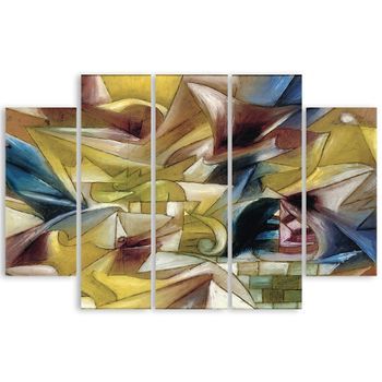Legendarte - Cuadro Lienzo, Impresión Digital - Jardín Tropical - Paul Klee - Decoración Pared Cm. 150x100 Tipo A2 (5 Paneles)