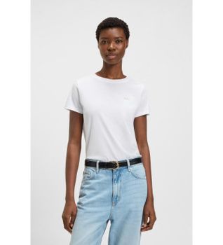 BOSS para mujer. 50506973 Camiseta Esogo blanco (L), Casual, Algodón, Manga corta