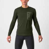 castelli unlimited merino long sleeve - s - militray green