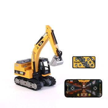 TRASPED HG4-301 RTR 1/64 2.4G Mini Excavadora RC de Aleación Cucharón 270 °Rotación Soporte de Aplicación Control Remoto