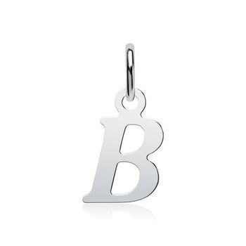 Colgante letra B de plata 925