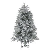 arbol de navidad artificial base de metal de pvc blanco 180 cm estilo escandinavo efecto nieve foraker